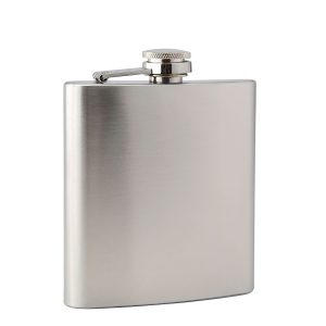 6oz S/S Brush Finish Hipflask